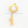 New design stainless steel locket & gold plate earring jewelry set